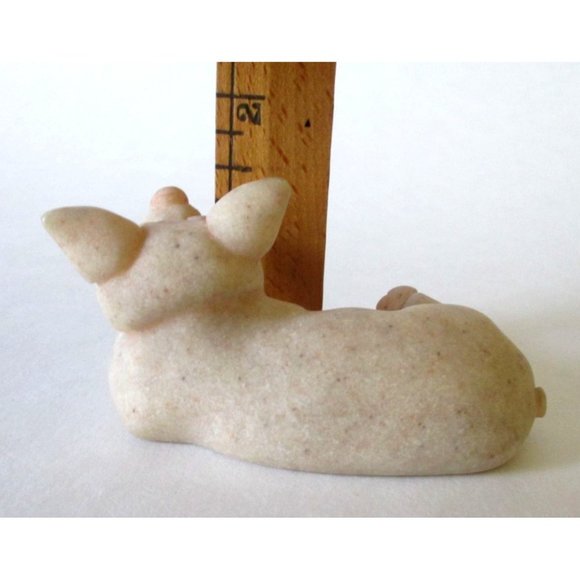 Quarry Critters Patch Pig Piggy Figurine  - Vintage 2000 Farm Farmhouse Decor - Picture 5 of 6